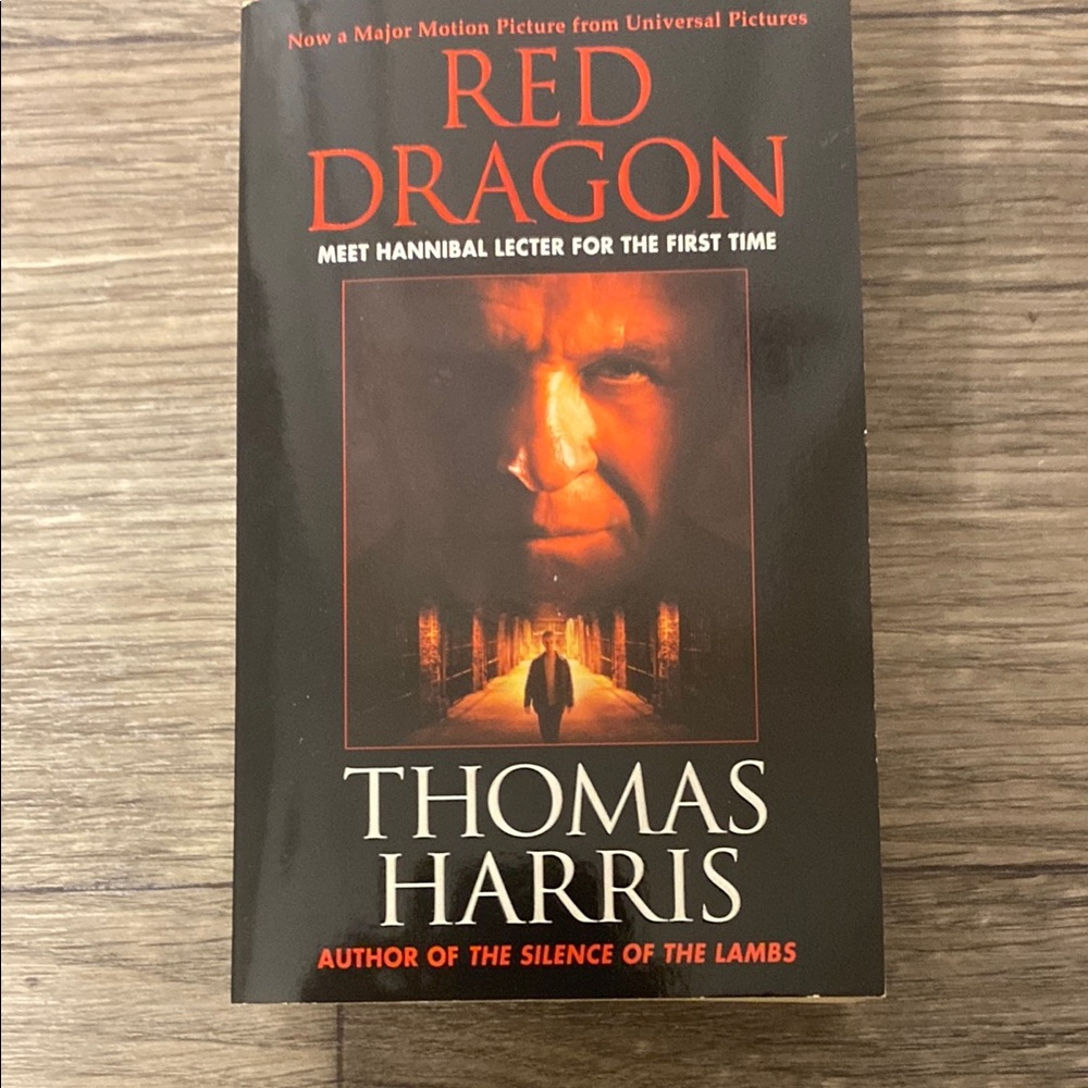 Red Dragon Shadowy Thriller Novel with Bold Red Text